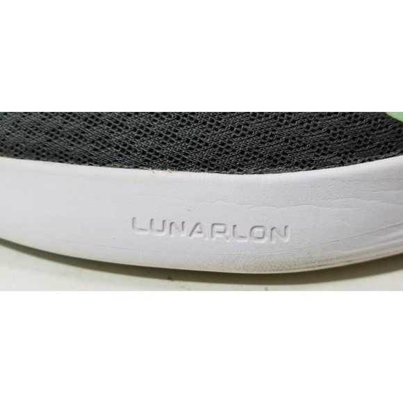 Nike Women's Lunar Converge Gray Running Shoes Lace Up Green Swoosh Size 7.5" W - Picture 8 of 10